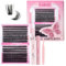 Fadlash Kit Pestañas Postizas Individuales 0.07 D 12-18mm 60D+80D DIY Pestañas Kit de Extensión Pestañas de Pegamento y Sellado Pinzas Racimo,Removedor Pegamento Pestañas,Pestañas para Diy en Casa
