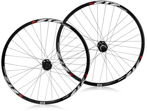 ZTZ Mountain Bike Wheelset, Ultralight Aluminum Alloy Rim, 32H High Strength Bicycle Wheels, Quick Release Disc Brake, MTB Wheel Set, Compatible with 7-12 Speed Cassette (Front+Rear Wheel, 27.5)