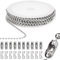 TIESOME 5M Kugelkette Edelstahl, 2mm Edelstahl Perlen Rollenkette mit 20 Kugelketten Verbinder Für DIY-Schmuckherstellung Halsketten Armbänder Schlüsselanhänger