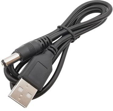 ZLGYGLEO 1 Pieza USB 2.0 Macho A a CC 5,5 x 2,1 mm Conector de alimentación de CC Cable de alimentación USB a 9 V Cable de Cargador 80 cm