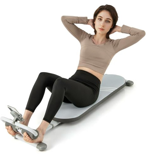 GYMAX Panca per Addominali, Panca Pesi Inclinata con Angolo Regolabile a 3 Livelli, Lunghezza Regolabile, Panca Inclinata Pieghevole per Addominali, Attrezzo da Palestra per Casa (Blu)