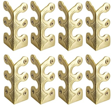 Protezioni angolari per battiscopa – 8 pezzi vintage in metallo, copertura decorativa in ottone massiccio, decorativi per la casa, soggiorno, camera da letto e cucina