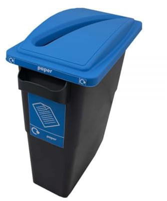 Display Boards Direct Sustainabin Indoor Recycling Waste Slim Bin Paper Slot 70 Litres