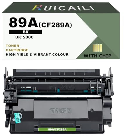Tonerkartuschen 89A CF289A, kompatibel mit Chip, 5000 Seiten, Schwarz, für Drucker HP Enterprise M507DN M507N M528C M528DN M528F M528Z