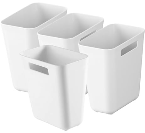 IMIKEYA 4pcs Tv Remote Wall Mount Holder Remote Control Storage Bin Store Wall Mount Pen Holder White