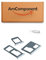 AmComponent - CARRELLO SIM di ricambio per IPAD GENERAZIONE 9 CARRELLINO SLOT CARD PORTA SCHEDA SD nero