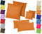 Home-Impression Doppelpack / 2er Set Microfaser Kissenhüllen/Kissenbezüge - Wohndekoration in schlichtem Uni Design mit Reißverschluss und in 3 Größen (40 x 40 cm, Orange)