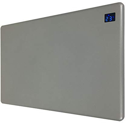 1500w Nova Live R Silver Electric Horizontal Panel Heater - 24hr/7 day programming, 1.5KW Convector Heater - 640mm(w) x 400mm(h)
