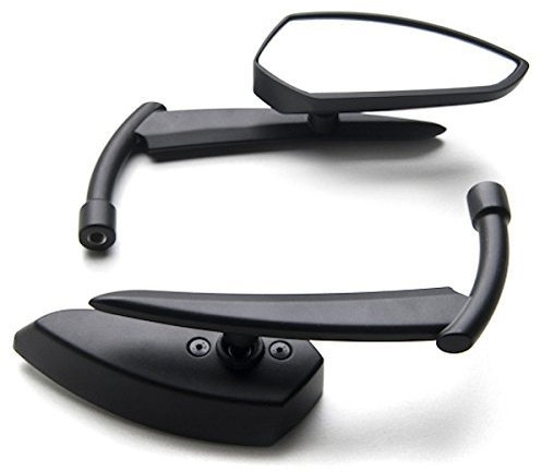 Anzene Grim Reaper Universal Custom Miroirs de moto - Adaptateurs Miroirs s'adapte à la plupart des Harley, Cruisers (Noir)