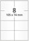 Wetterfeste Folienetiketten auf A4 Bogen, transparent - 105 x 74 mm - 800 Polyester Etiketten auf 100 Blatt, selbstklebende PET Aufkleber, matt