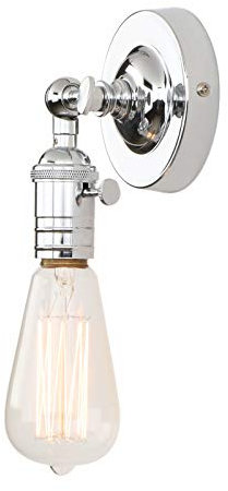 Phansthy Vintage Wandleuchte Wandlampe Wandbeleuchtung Industrie Wandleuchten Loft-Wandbeleuchte Küchenwandleuchte Spiegeleuchte Badezimmerleuchte (Chrome Farbe)