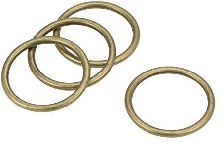 sourcing map 4Stk. O Ring Schnalle O-Ringe für Hundeleine Tasche Kunst DIY 1,2(30mm) bronzefarben