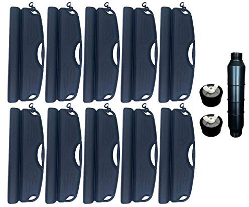 well2wellness® Pool Winterverschluss Set - 10 x Eisdruckpolster, 2 x Winterstopfen 38-51mm + 1 x Skimmerstopfen