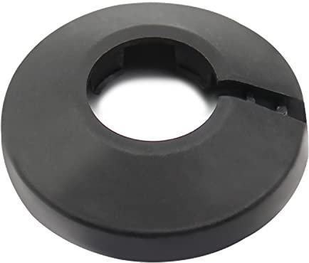 MroMax Passend für 1,9 cm Außendurchmesser, Flansch, Wasserrohrabdeckung, Dekoration, schwarze Rohrabdeckung, Heizkörper, PP-Kunststoff, 20 mm, Rosette, Rohrmanschette für Wandrohr, Rohrdekoration, 1