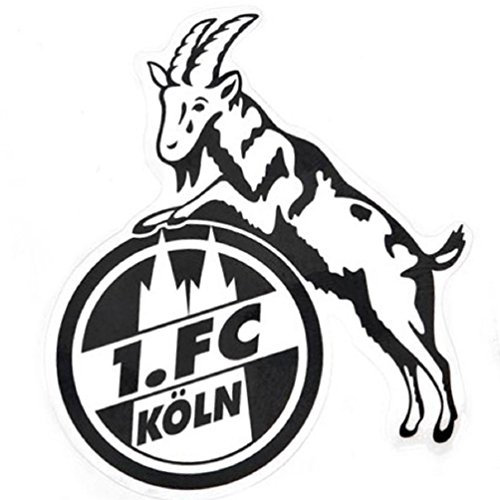 1. FC Köln Aufkleber - Hennes schwarz 8 cm - Autoaufkleber, Sticker - Plus Lesezeichen I Love Köln