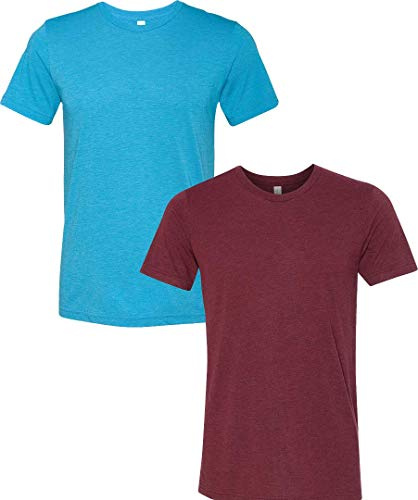 Bella Canvas Perfect Tri-Blend Fashionable T-Shirt, Aqua Triblend-cardinal Triblend, M