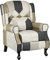 Totò Piccinni Poltrona Relax Reclinabile con Poggiapiedi Imbottita (Patchwork Elegant, Soft Comfort)