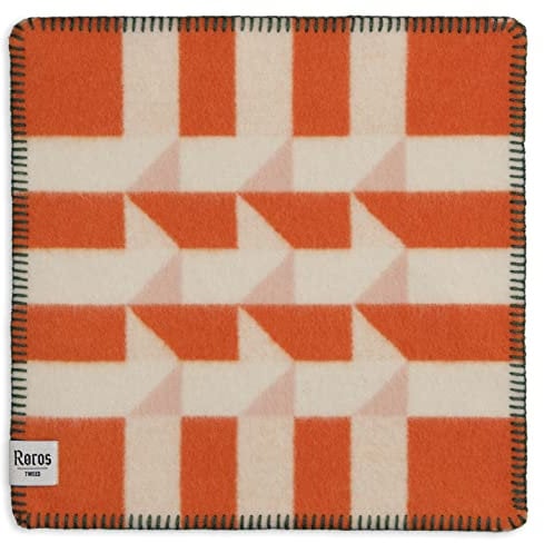 RØROS TWEED Kvam Sitzunterlage - aus norwegischer Lammwolle - Design von Kristine Five Melvaer - Maße: 45 x 45 cm (25212 - orange)