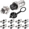 VISSQH 16 Pcs Connecteur de câble 7 Broches,Aviation Plug,GX16 7Broches Connecteur Mâle et Femelle,5A 16mm Métal Mâle Femelle Panneau Connecteur+Caoutchouc Capuchon et Tournevis