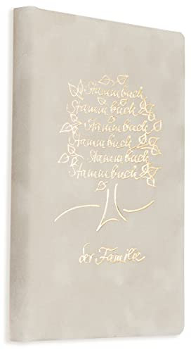 Stammbuch Meni helles Grau Gold Stammbaum Familienstammbuch Hochzeit