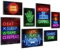 Novart Wandbilder Spielkonsole Gamer - KOMPLETT AUFHÄNGFERTIG - Bunt Kinderzimmer Junge Teenager - 7 Moderne Mood-Bilder - N005271a