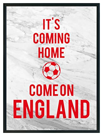 Hippowarehouse Its Coming Home Come On England World Cup Printed Poster Wall Art Design Classroom Room Gym Office Décor Frame not included