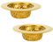 Snailhouse Bathroom Sink Strainers, 2 Pack 2.17 Inches Stainless Steel Small Mesh Utility Sink Drain Stopper Basket Cover Plug Screen, Gold