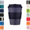 Ecoffee Cup 12oz 350ml Reusable Eco-Friendly 100% Plant Based Coffee Cup with Silicone Lid & Sleeve - Melamine Free & Biodegradable Dishwasher/Microwave Safe Travel Mug, Tsar Bomba