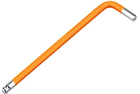 FOCMKEAS 5mm Ball End Hex Key Allen Wrench,Internal Hexagonal Wrench, L Shaped Long Arm S2 Steel Repairing Tool,Orange