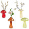 JYCRA 4 Stück Pilz-Glasvasen, 12,7 cm, schöne transparente Hydrokultur-Vase für Heimbüro-Dekoration
