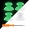 eXtremeRate Levette Analogiche per Xbox Series X/S Controller,Analogici Thumbstick Ricambio per Xbox One S X Elite V1 Joystick,4 Pezzi,Illuminare al Buio Verde