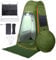 Camping Shower Tent With LED Sensor Light 6.23 ft - Large Easy Pop Up Privacy Tent for Beach Changing and Outdoor Shower Enclosure (Green)