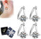 yovont Flysmus Halolux Lymphität Germanium Ohrringe, Lymphität Magnetische Therapie Germanium Ohrringe, Lymphatische Ohrringe für Gewichtsverlust Frauen (2pairs-Silver)