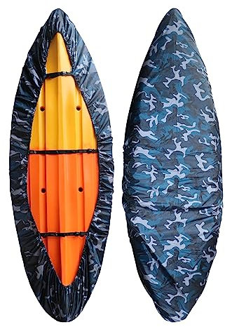 Doorslay Kayak Cover Waterproof UV Resistant Kayak Cover Outdoor Kayak Storage Dust Cover for Boat Kayak