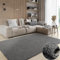 MY-RUG Shaggy Star Hochflor Teppich Rechteckig Dunkelgrau 180 x 120 cm - Flauschiger, Pflegeleichter Esszimmer Teppich
