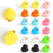 SULOLI Rubber Ducky Bath Toys,18PCS Water Duck Toys Age 3+ for Paddling Pool Mini Bath Ducks for Kids