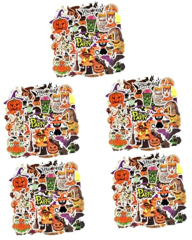 UKCOCO Halloween-Aufkleber 250 Blatt Aufkleber Halloween-scrapbooking-zubehör Laptop-tragetasche Skelett Schmücken Kofferaufkleber