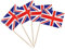 YXHZVON Bandera de Palillo de Cóctel, 100 PCS Palillos Bandera de Reino Unido, Mini Bandera para Fiesta Pastel Sándwiches Pub Frutas Decoración del Evento Real