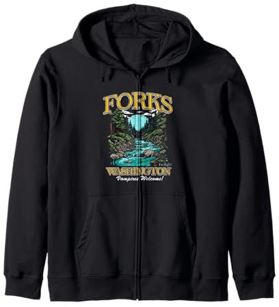 Twilight Forks Washington Vampires Welcome Zip Hoodie
