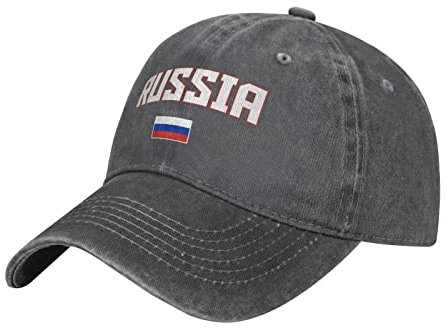 501 Damen Herren Cotton Cap Russland-Flagge Coole Russen Baseball Kappen Vintage Trucker Kappe Verstellbar Baseballmütze Für Wander Tennis Kletter