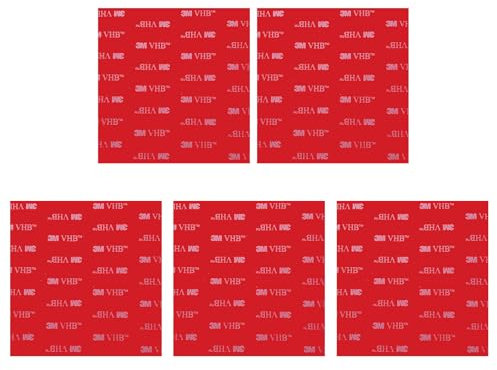 5 Pièces Ruban Adhésif Double Face Extra Fort, Adhesif Double Face, Imperméable et Résistant aux Hautes Températures, Peut être Utilisé pour La Décoration, Voiture, Réparation, Fixation (30mm*30mm)