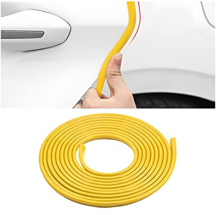 Adunsiaoto U-Förmiger Türkantenschutzstreifen, Autokantenverkleidung Kfz Türkantenschutz, U-Form Gummi Kantenschutz Auto Gummidichtung, Autoschutz-Zubehör(Gelb)