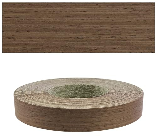 Mprofi MT® Kantenumleimer Wenge | 22 mm x 20 m | Echtholz Furnier Kantenband | Bügelkantenumleimer für Regale und Möbelplatten | Kantenumleimer mit Schmelzkleber | Bügelkante für Möbel – WE/22/20
