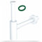 Schläfer 3439420 | Minimalistischer Siphon Abs 1 1/4, runder Siphon für Waschbecken und Bidet, universeller Waschbeckenablauf, geruchshemmender Kunststoffsiphon, matt weiß, Wandablaufrohr diam 32 mm.