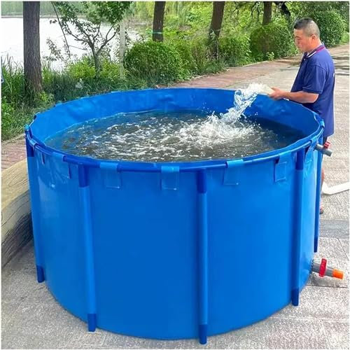 Piscina sobre el suelo con marco,Estanque de Peces de Lona Circular Engrosada,Sobre El Suelo Piscinas De Marco,Revestimiento de Estanque,Large Fish Pond Liner Gardens Piscinas Capacidad 2400L/2*0.8m