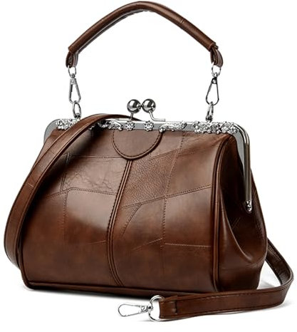 Damen Taschen PU Leder Umhängetasche kiss Lock Wasserdicht Schultertasche Elegant Partytasche Crossbody Handtaschen