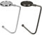 kwmobile 2X Tisch Handtaschenhalter Haken - Antirutsch Taschenhaken Halterung Handtaschen - Taschenaufhänger Halter in Silber Schwarz matt