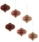 NICROLANDEE Decorazioni natalizie – 6 ornamenti da appendere bordeaux con bordo glitterato per decorazioni per albero di Natale