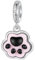 NINGAN 925 Sterling Silber Charme niedliche Haustier Pfote Anhänger Perle kompatibel mit Frauen Armband Perle Tropfen Glasur Charme, Familie und Freunde Geburtstagsgeschenke