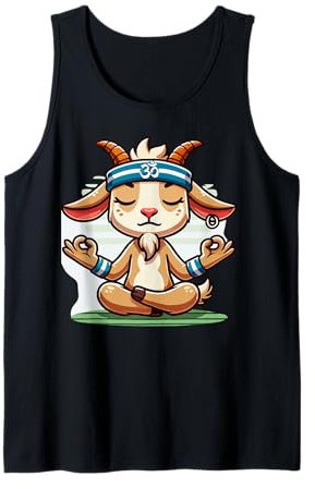 Ziege Yoga Spielzeug Ziege Stofftier Plüsch Ziege Yoga Party Spiel Tank Top